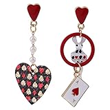 FRCOLOR Boucles Oreilles Pour Femme Forme De Carte à Jouer Ornements Oreilles De Lapin Pe...