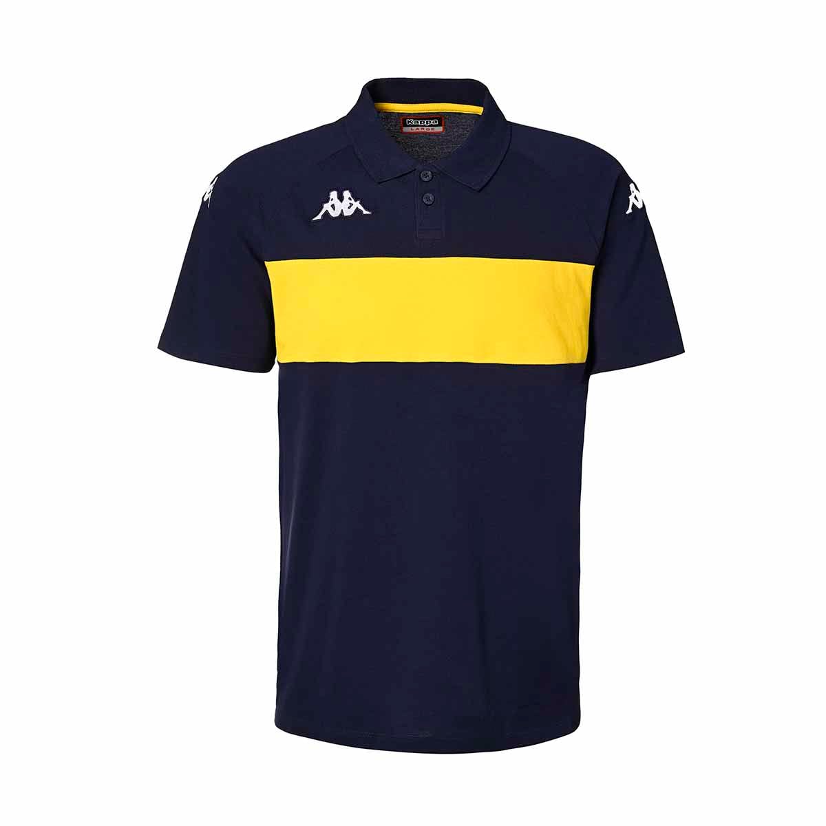 Polo Kappa Dianetti - Ropa Ideal Para El Gim O Entrenar Mkp Mediano Amarillo-Azul