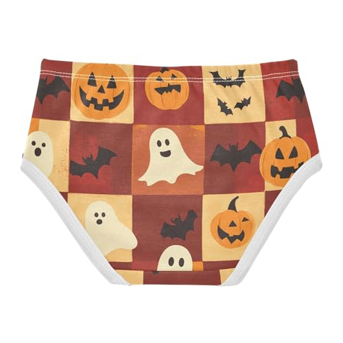 Cotton Toddler Underwear Custom Halloween Icons Pumpkins Orange Panties for Girl Aesthetic Briefs Underpants 2t2