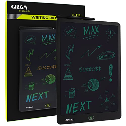 GIZGA essentials Magic Slate Digital LCD Writing Tablet with Stylus Pen & 16-Inch, Slate Board for E-Notes, Digital Memo Writing Pad, Drawing, Playing, Handwriting, Toy Gift for Kids & Adults Black GIZGA essentials Magic Slate Digital LCD Writing Tablet with Stylus Pen & 16-Inch, Slate Board for E-Notes, Digital Memo Writing Pad, Drawing, Playing, Handwriting, Toy Gift for Kids & Adults Black