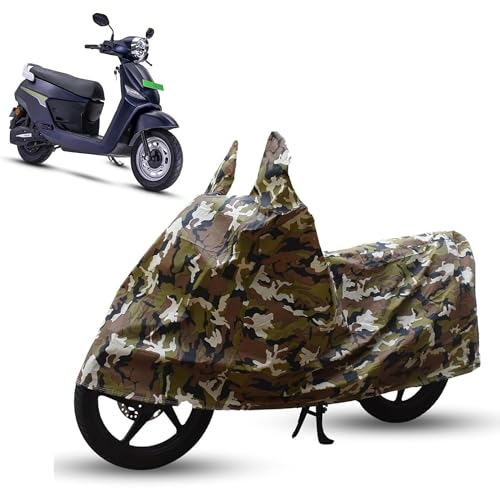 Image of Sulfar Bike Cover for BGauss B8i / C12i (EV) (Electric Scooter) | Waterproof, Dustproof & UV Protected | All Weather Two Wheeler Cover (Army Green) New 2026 Variants