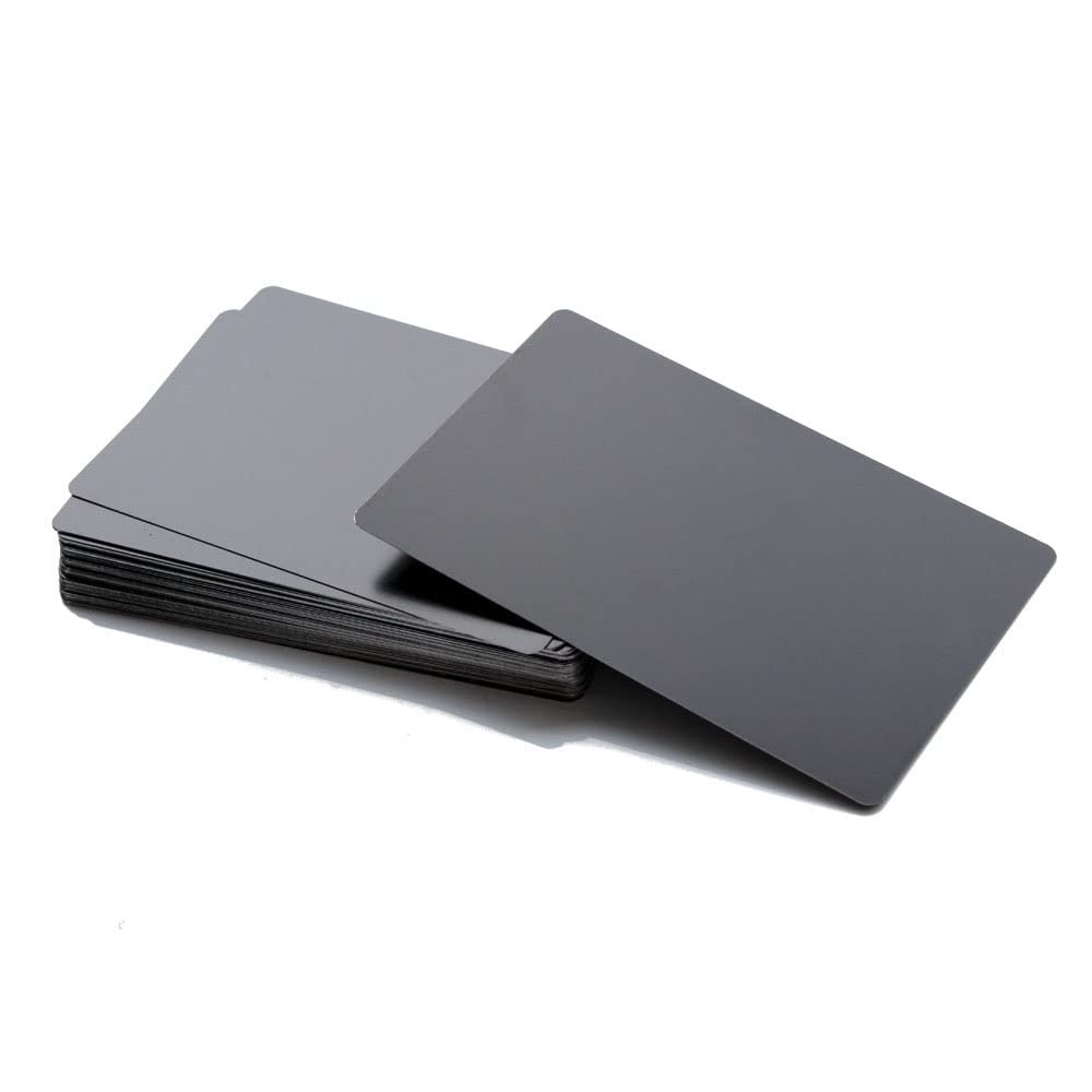 GTHTUHFD Metal Business Card, Blank Metal Business Card 0.2/0.45 Thickness Aluminum Alloy Blanks Card Diy Laser Printing 86Mm X 54Mm 100Pcs,Color 3-86mm X 54mm X 0.45mm