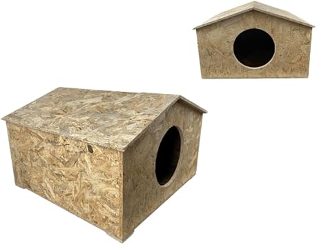 Reyo Cat House Outdoor Suitable Wooden Cat House OSB 50x50x35 cm - CAT17