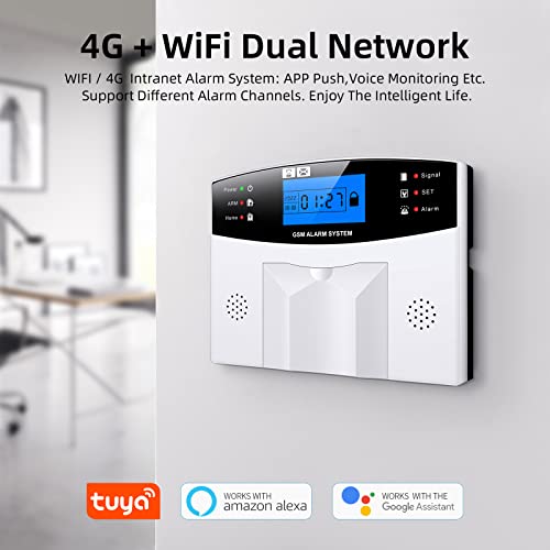 Clouree 4G Alarm Security Kit, Alarmanlage Alarmsystem Home Sicherheit GSM Infrarot Sensor Fernbedienung Kit für Lager/Heim – Bild 3