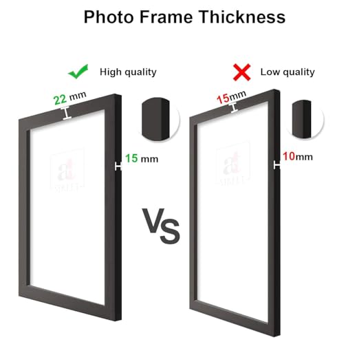 Art Street Synthetic Wooden Art Set Of 16 Individual White Rectangular Photo Frame Wall Mount,(3 Units Of 8X10 inch,4 Units Of 6X8 inch,4 Units Of 5X7 inch,3 Units Of 4X6 inch,2 Units Of 6X10 inch)