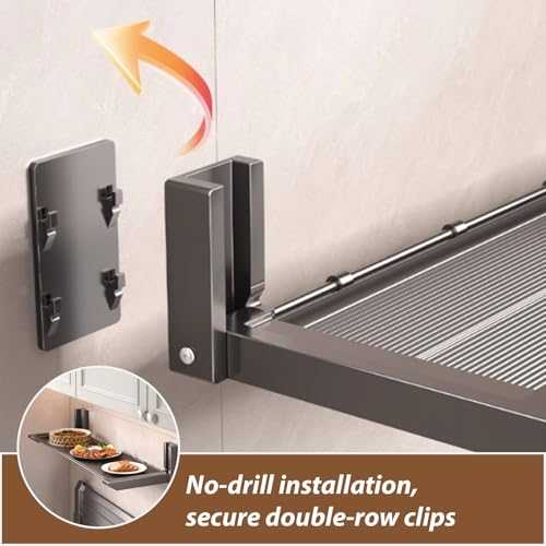 Almacenamiento de condimentos en estante de cocina de pared sin agujeros para pisos de alquiler 2