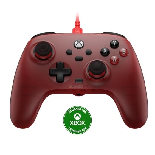 GameSir T7 Wired Controller für Xbox Series X|S, Xbox One & Windows 10/11, Plug and Play Gaming Gamepad mit Hall-Effekt Joysticks/Hall Trigger, 3.5mm Audio Jack - Rot