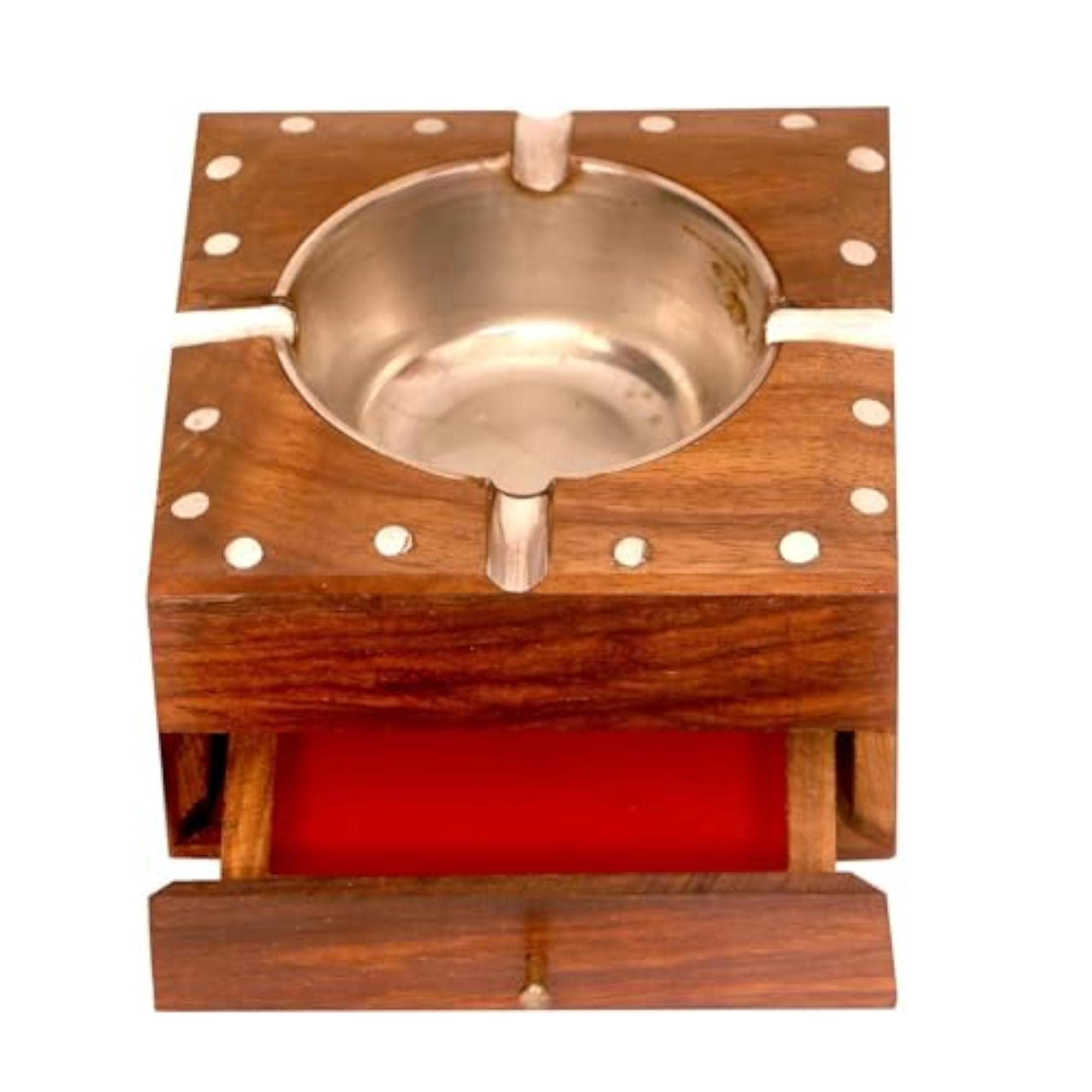 Daniel Handcrafted Sheesham Wood Cigarette Ashtray