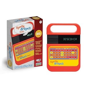 Speak & Spell Electronic Game – Educational Learning Toy, Spelling Games, 80s Retro Handheld Arcade, Autism Toys, Activity for Boys, Girls, Toddler, Ages 7+