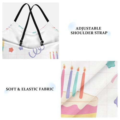 susiyo Girls One Piece Swimsuits Happy Birthday Cake Bathing Suit Quick Dry Beach Swimwear for Toddler Girl 3-10T3