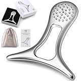 UIWOYI Gua Sha Facial Tools Stainless Steel, Detailer GuaSha for Face Neck, Back, Legs, Arm, Natural Skin Care Metal Gua Sha Lymphatic Drainage Face Massage Tools, Gift for Women