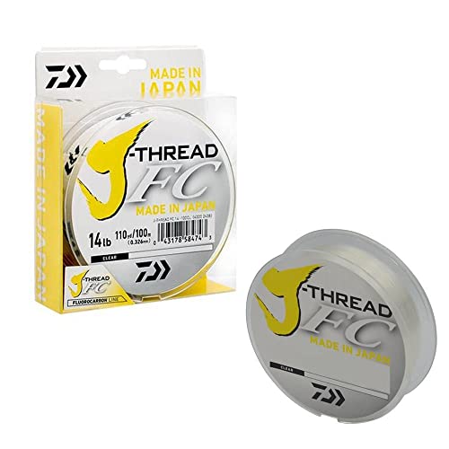 Daiwa Fishing Schunr J-Thread FC Fluorocarbon 50m 55yd 0.555mm 50lb Fluorocarbon Sea Spinning Surfcasting Trout Bolo Lake