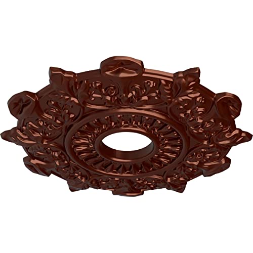Medalla de techo artesanal Preston de cobre envejecido relieve premium Ekena Millwork 3