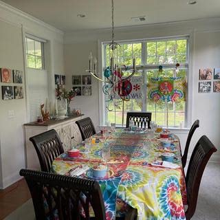 Tie Dye Tablecloth Roll - Tie Dye Theme Disposable Plastic Table Cover 100 FT Long Rainbow Colorful Table Decor for Tie Dye Party Hippie Party 60s Party 70s Party Birthday Party Picnic Kitchen Dining