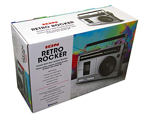 Boombox Portátil Retro Rocker Ion ISP113 – Toca Fita Cassete e Rádio AM/FM com Entradas USB e SD 110