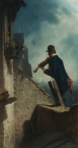 Peinture poster Sérénade de Carl Spitzweg : insufflez de la poésie avec ce graffiti art mural