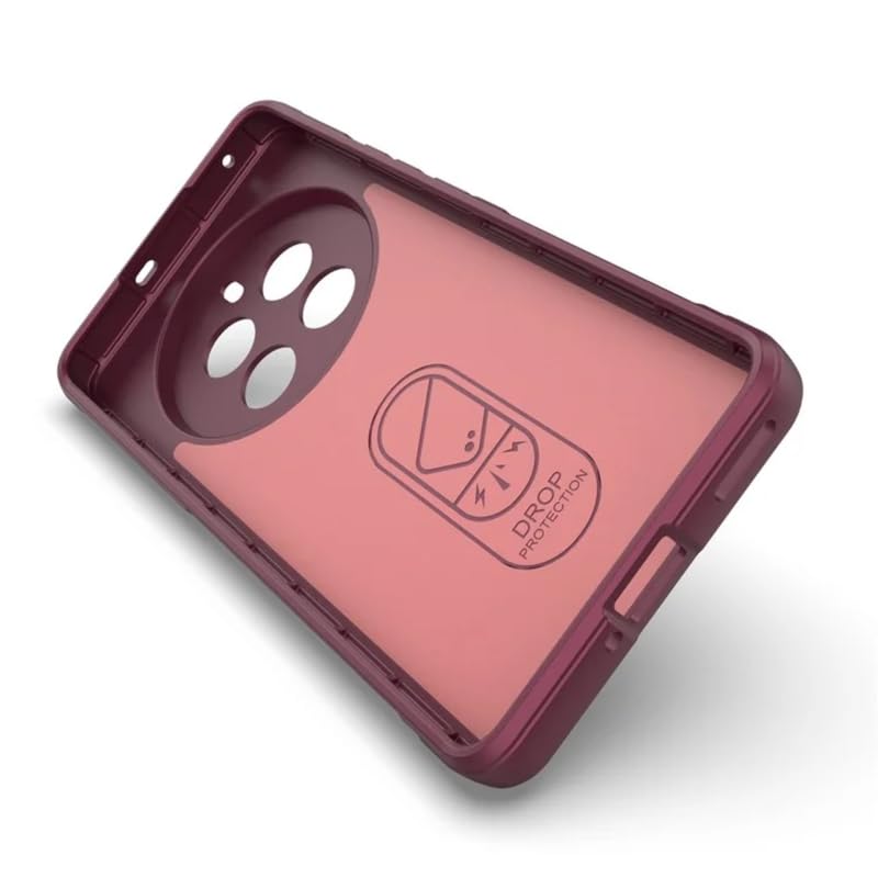 Image of Back Case Cover for Realme 12 Plus 5G, Compatible for Realme 12 Plus 5G Back Case Cover,Matte Case with Inner Lining, Liquid Silicon Magic Case with Camera Protection (TPU, Plum)