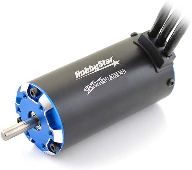 HobbyStar 3674 V2 4-Pole Brushless Motor, Temperature Protection - 2000KV 1/10 RC Car