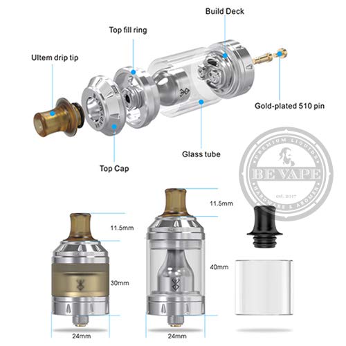 VandyVape Berserker MTL RTA 4,5ml/2ml Verdampfer Tank Farbe Silber – Bild 6