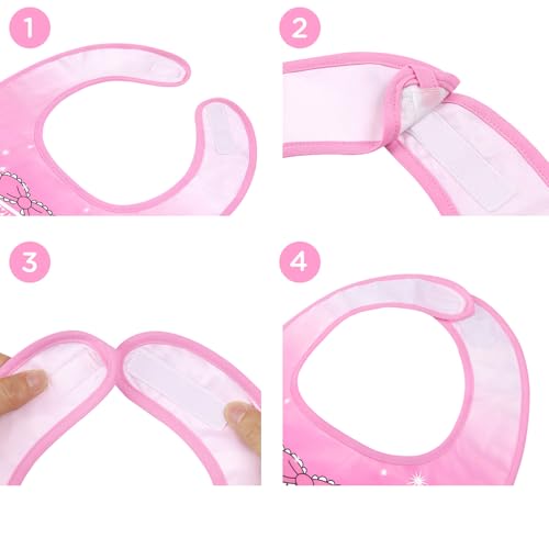 Littleforbig Silky Waterproof Babydoll Printed Adult Bib with Adjustable Hook-and-Loop Fastener Closure - Little Beauty Adult Bib3