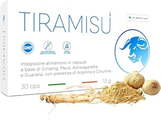 Dr. Corradini Tiramisù Integratore Uomo per Vigore con Maca Peruviana, Arginina, Citrullina, Ashwagandha, Caffeina, Ginseng - Made in Italy, 30 Giorni di Fornitura