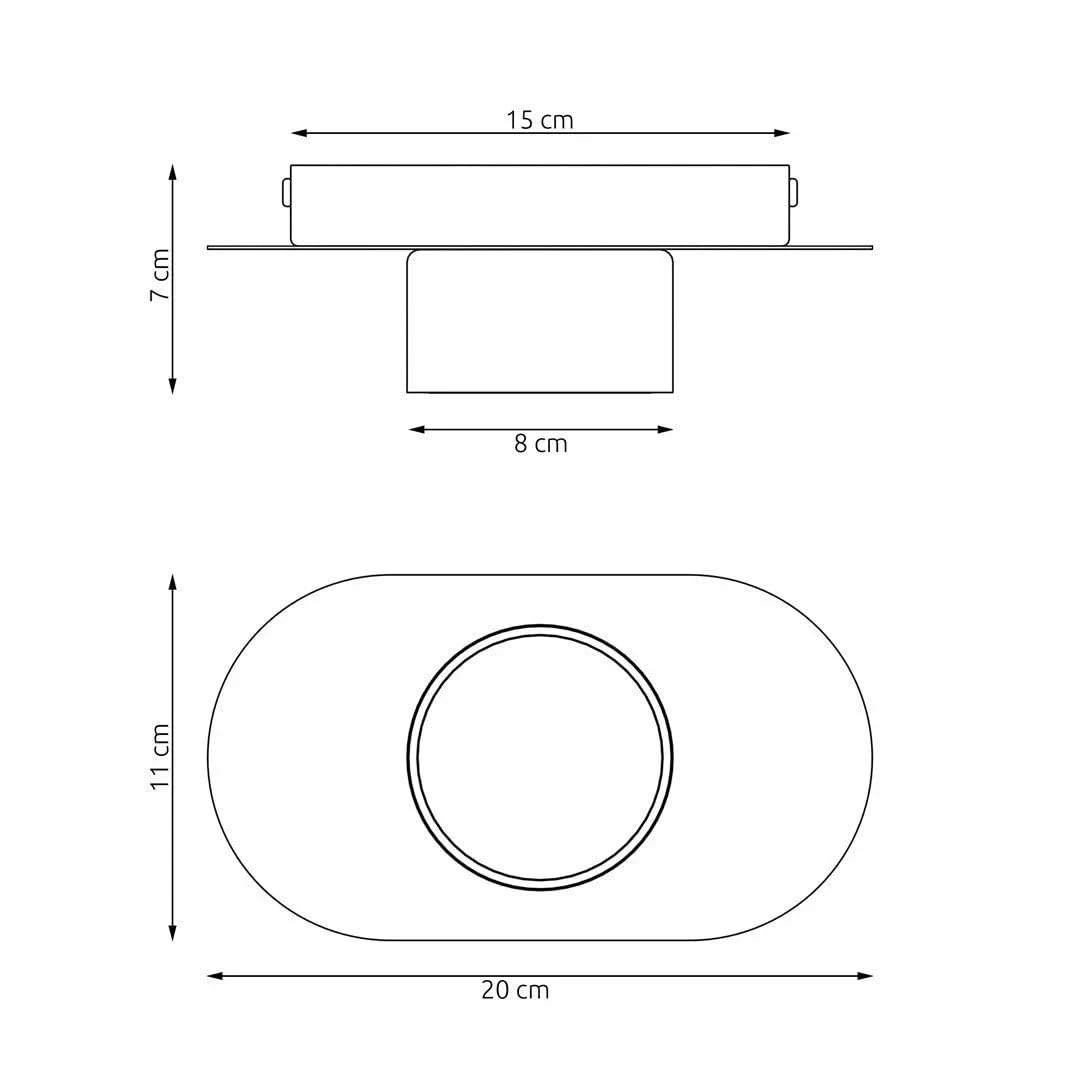 Lampa sufitowa 1 lampa sufitowa Diaz czarna stal dyfuzor cylindryczny