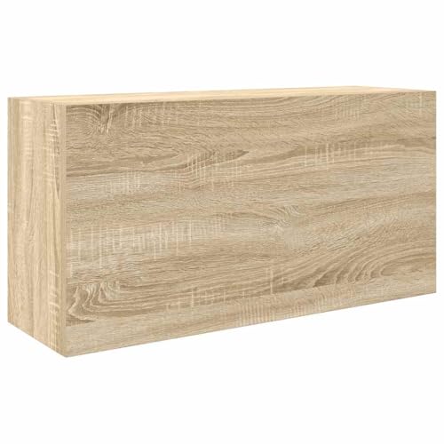 Wandschrank für Badezimmer, Sonoma-Eiche, 80 x 25 x 40 cm, Holz
