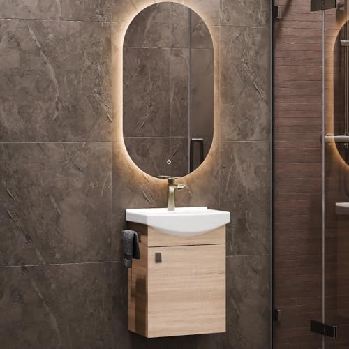 Planetmöbel Conjunto de Muebles de baño Lavabo con Mueble 45 x 60...