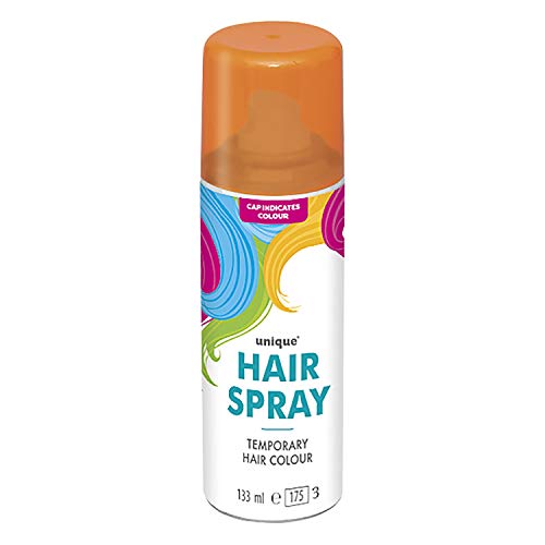 Neon Orange Temporary Hair Spray 133ml 1 Count - Easy-to-Use Colorful Hair Styling for Festivals Parties and Events