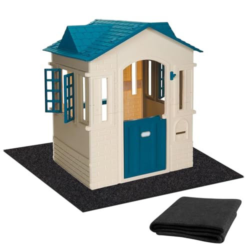 XGKHOM Outdoor Playhouse Mat 59x79 Inches Extra Large Outdoor Playhouse Activity Rug Non Slip Backing Portable Washable Home Floor Game House Play Mat for Kids Garden Patio