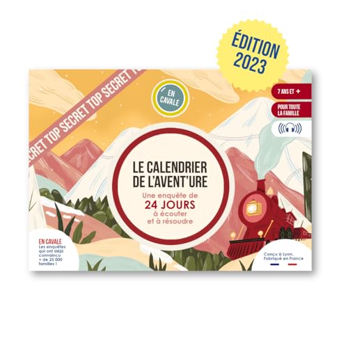 EL CALENDARIO DE LA AVENTURA - A BORDO DEL TREN - edición 2023 - calendario de adviento lúdico - ideal en familia - desde 6 años - juego de mesa -Edición En Cavale