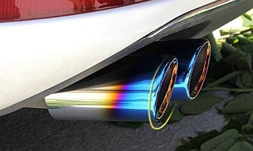 2Pcs Car Stainless Steel Tailpipe Trims Exhaust Muffler Tail Pipe Tip for VW Jetta 2013-2022