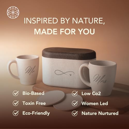 Image of Irida Naturals Ever After Couple's Mug & Coaster Marriage Gift Set