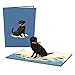 Imagen de Lovepop® Tarjeta desplegable 3D con diseño de perro labrador negro para cualquier ocasión