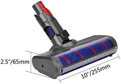 MoPei Soft Roller Cleaner Head for Dyson V7 V8 V10 V11 V15 Cordless Vacuum Cleaners, LED Lighting