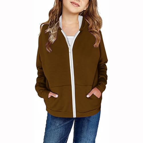 Kids Boys Girls Oversized Zip up Hoodies Fall Long Sleeve Sweatshirts Oversized Hooded Jacket Outerwear with Pockets3
