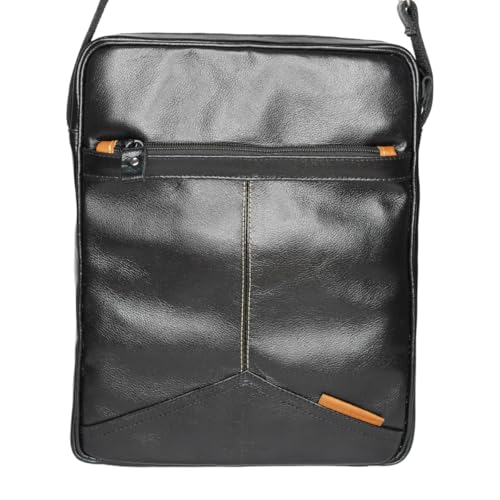 Bolsa de Couro Legitimo Masculina e Feminina para Tablet 13 Polegadas Case Transversal Estilo Cartei