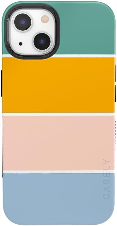 Casely iPhone 13 Case | Paint The Town | Colorblock Stripes | Bold Protective Design | Compatible with MagSafe