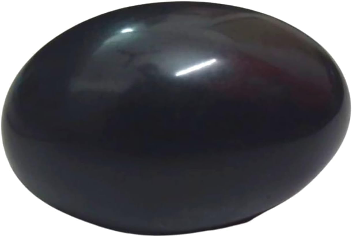 Natural Shaligram Shila Stone for Hindu Puja, Original Gandaki River Saligram Sacred Shiva Shivling Pocket Size Spiritual Worship Stone with Lakshmi Narayan Chakra, 2 Inch