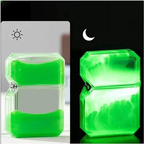 Encendedor recargable de queroseno color verde miniatura 1