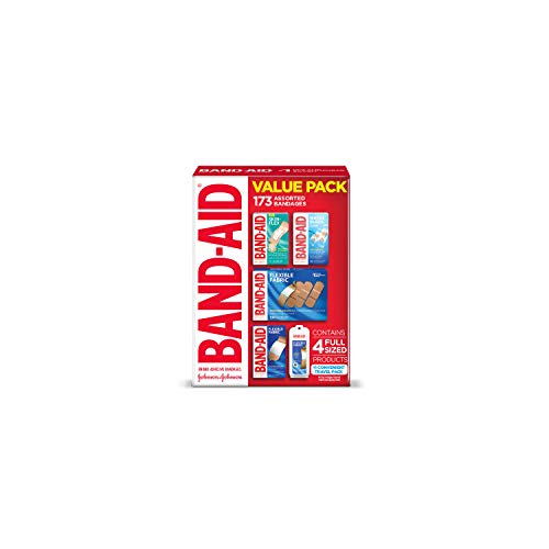 Band-Aid Brand Active Lifestyle Variety Pack Adhesive Bandages for Wound Care & First Aid, Assorted Sizes, (173 CT.)