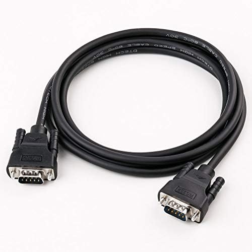 DTECH DB9 9 Pin Serial Cable 5ft Male to Male RS232 Straight Through1.5m, Black