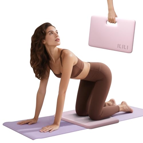 ILILI Yoga Knee Pad Foldable TPE Soft Pad 24*17*0.5inch (Folding Size 17*12*1inch) for Knee Push-ups Plank SupportElbow/Knee Support Portable and Lightweight for Yoga Pilates Fitness Exercise Outdoor