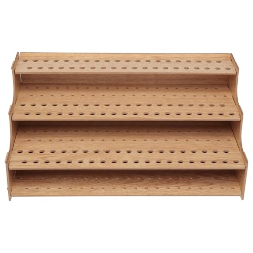 Image of Mezzo Artist Studio Colored Pencil Holder, 20 Pack - Desktop Color Pencil Organizer, Easy Assembly Upright Storage Rack for 120 Pencils, 3 /8 inch Diameter Holes w / Point Rest, Woodgrain Laminate