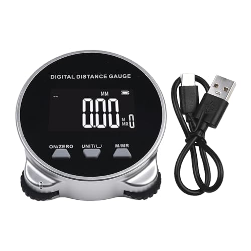EpheyFIF Mini medidor de distancia con pantalla digital de 200 m, regla de medición de curva recta