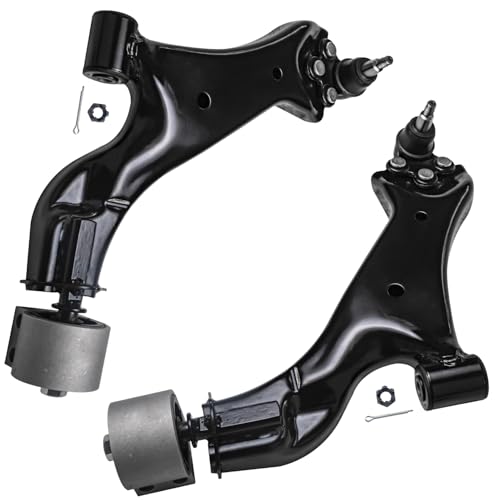 Image of Detroit Axle - Front Lower Control Arms for 2010-2017 Chevrolet Equinox GMC Terrain 2.4L, 2011 2012 2013 2014 2015 2016, 2 Lower Control Arms w /Ball Joints, 4 Tie Rods, 2 Sway Bar Links Replacement