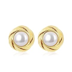 B6 Gold Twisted Studs