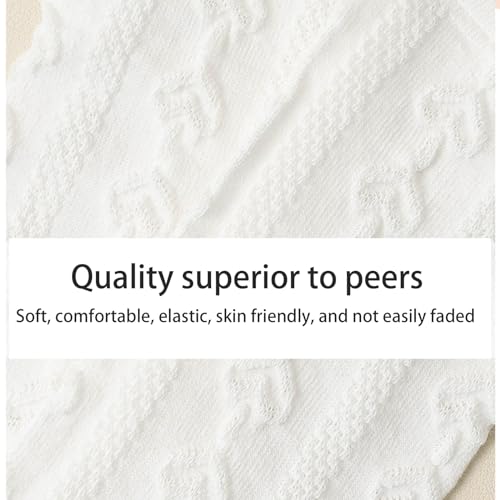 Sock,Over the Knee Socks Cotton Socks Kids Spring Stretchy Heart Pattern Socks for Girls School Uniform Bows Socks4