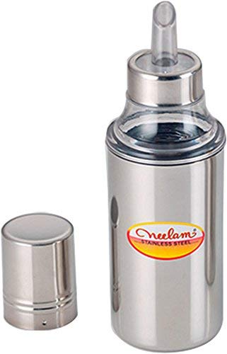 Neelam Stainless Steel Oil Bottle 500 ml – Durable and Elegant Storage Container for Oil, Vinegar, and Other Liquids, Leak-Proof Design, Ideal for Kitchen Use and Daily Cooking Needs.