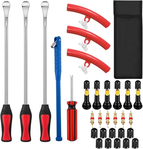 Bohaner 31 palancas de neumáticos para bicicleta, palanca de montaje y hierro de montaje de neumáticos para motocicleta, herramienta para cambio de neumáticos, juego de herramientas para quitar